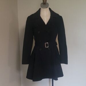 WHBM Black Trench with Black Trim